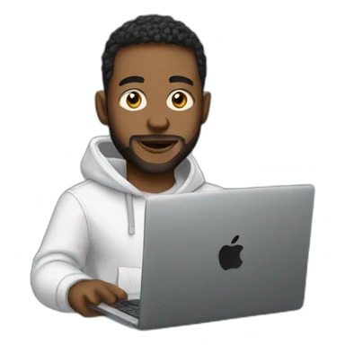 Music producer with a Macbook  sticker