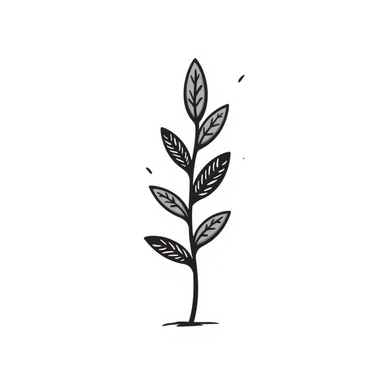 sesame plant with seed pods sticker