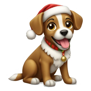 cute christmas dog sticker