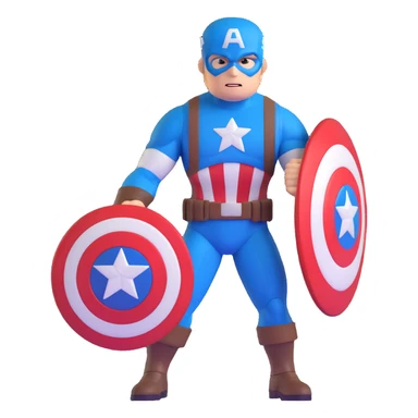 captain america with red white and blue shield sticker
