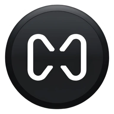 Black Circle with MB written on it sticker