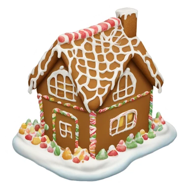 Gingerbread house with icing sticker