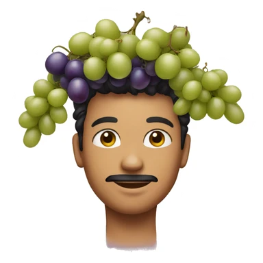 a person with a tatoo of grapes on them sticker