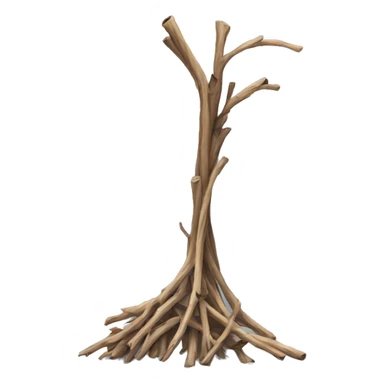 3 dry dead twigs bundled together sticker