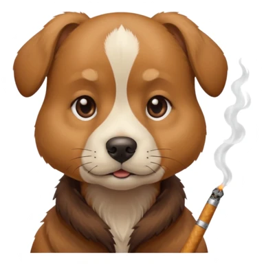 Dog smoking sticker