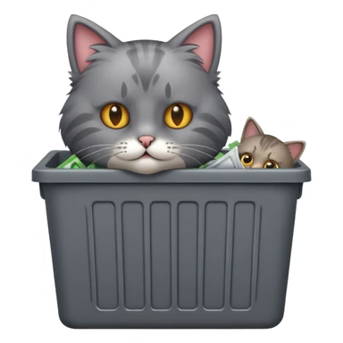 Cat in the trash sticker