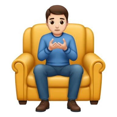 A man insisting to you to sit in his lap empty handed sticker