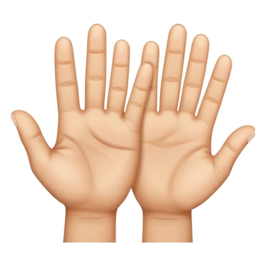 two hands with spread fingers, showing 10 sticker