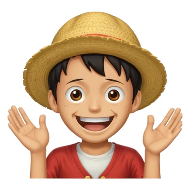 Lufy louthing and saying LOL sticker