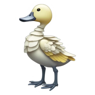 cute duck skeleton sticker