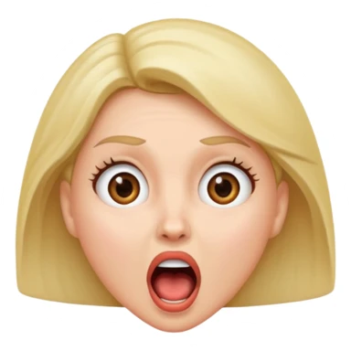 Woman with mouth open sticker