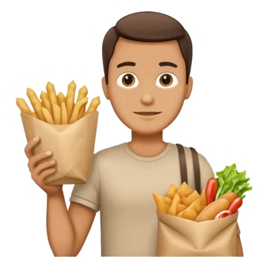 Street Food Shopper man  sticker