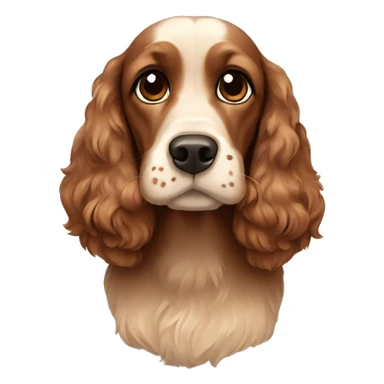 brown cocker spaniel sticker