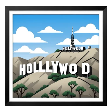 Hollywood sign  sticker