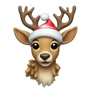 A rain deer Christmas sticker