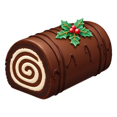 Christmas chocolate log cake sticker