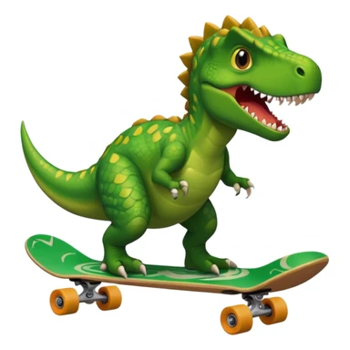 Dinosaur on a skateboard sticker