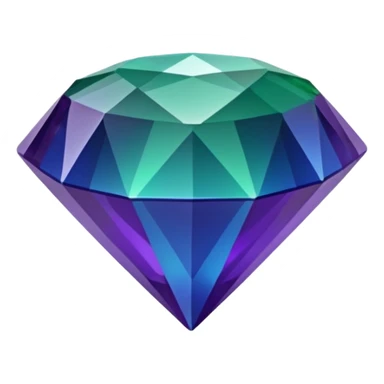 Multichrome colorshifting from dark green to blue to purple,  diamond sticker