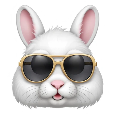 conejo con lentes de sol sticker