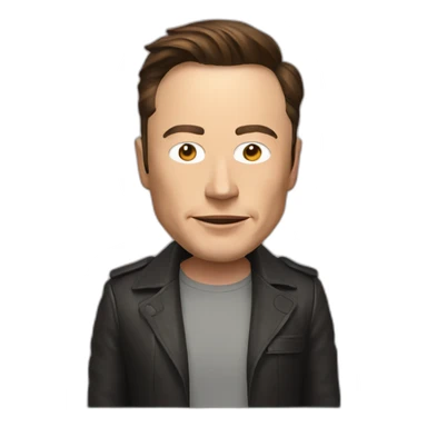 mask of elon musk sticker