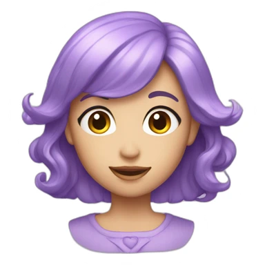Cœur violet pastel sticker