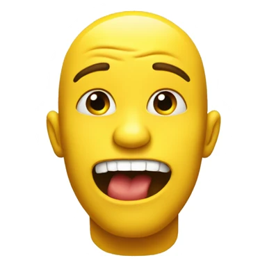 Normal yellow emoji biting his lips sticker