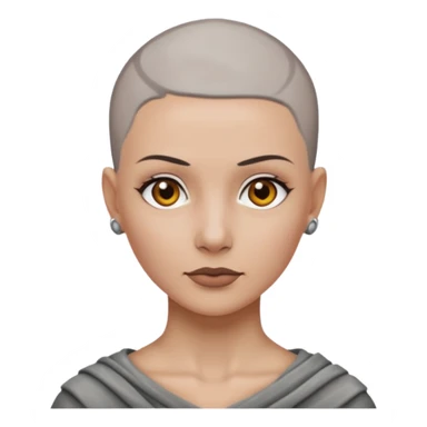 Combinar estos dos emojis 👩‍🦲🗿 sticker