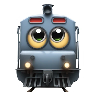 A electric locomotive (With little Kirby eyes on the front of the train) sticker
