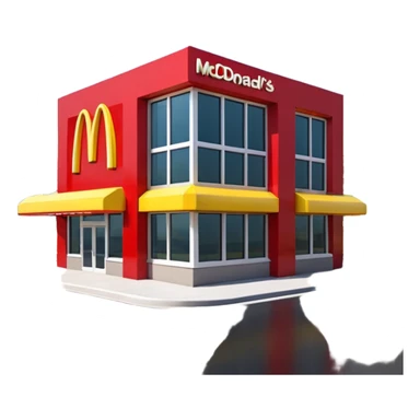 3d McDonald's building sticker