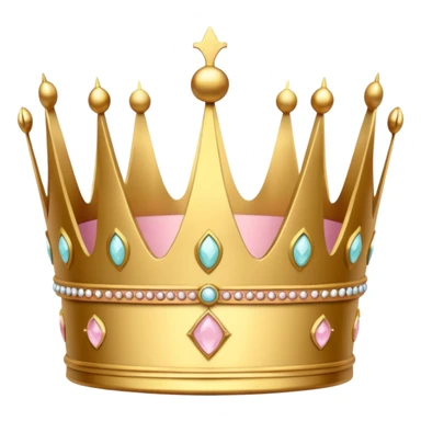Pink Pastel & Gold Crown sticker
