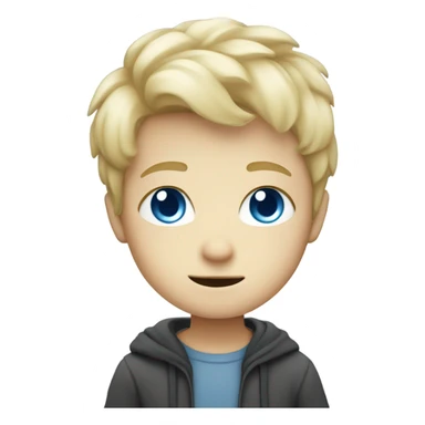 Adorable chibi Blond boy with blue eyes sticker