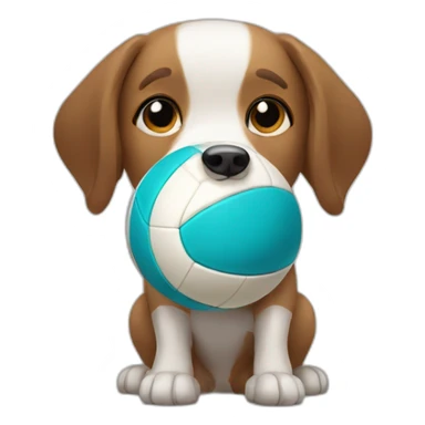 Dog playing volleyball  sticker