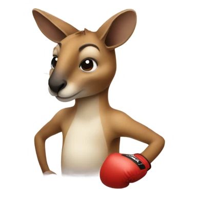 Kangaroo with boxing gloves on sticker