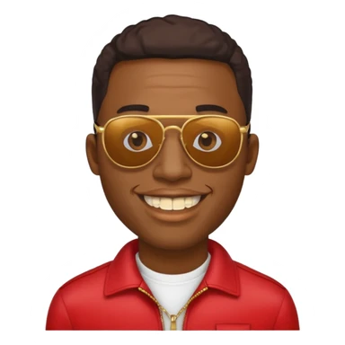 Black man with gold teeth and sun glasses sticker