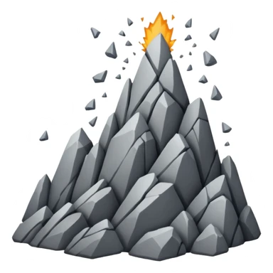 Rocks falling from mountain sticker