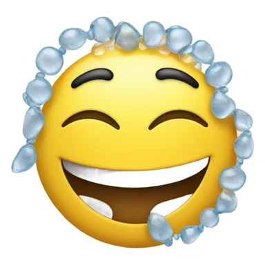 yellow emoji crying laughing and sweating  sticker