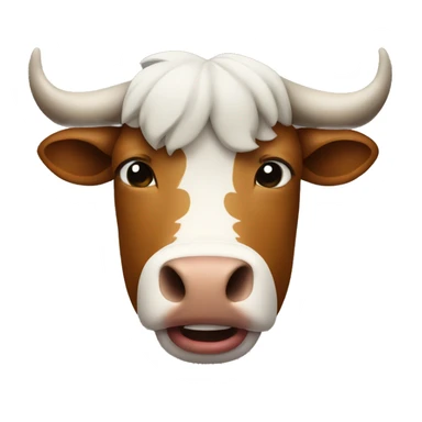 a ox bitting his own lip and winking  sticker