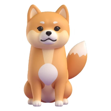 shiba inu standing, sad sticker