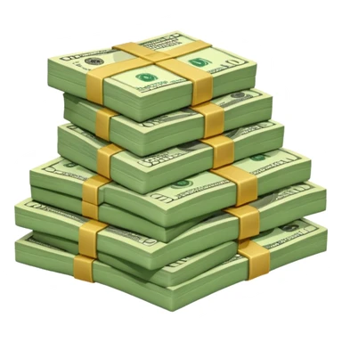Dollars on bed sticker