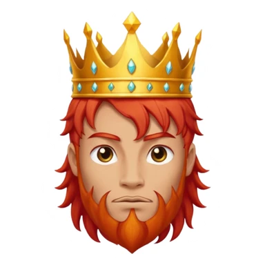 portrait of flame king sticker