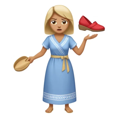 Terlik fırlatan anne sticker