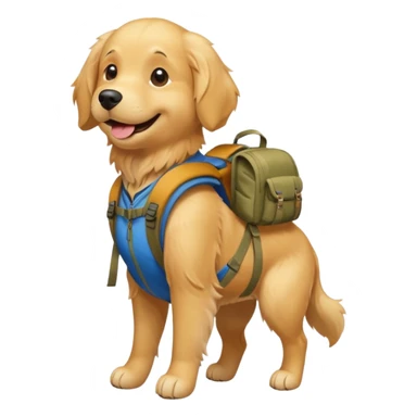 golden retriever hiking sticker