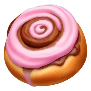 Pink cinnamon roll sticker