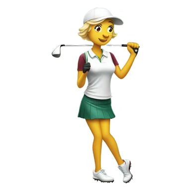 Funny woman golfer sticker