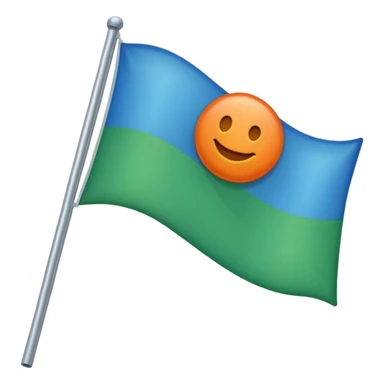 Emoji de drapeau avec les couleurs suivante : 🟦🟧🟩⚪️ plus clair le vert et oublie pas le blanc  sticker