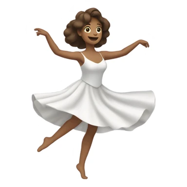 Une femme qui danse , brune avec la peau clair sticker