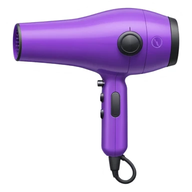 purple hair dryer sticker