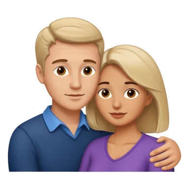 Pareja romántica el hombre blanco y la mujer morena sticker