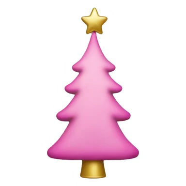 Pink and gold Christmas tree sticker