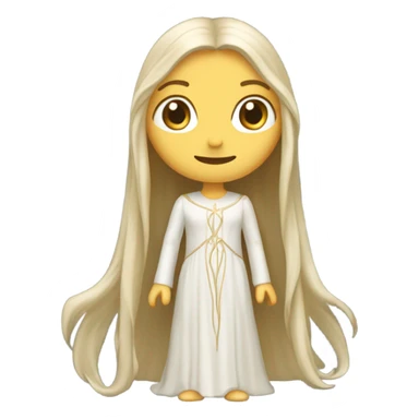 galadriel straight hair sticker